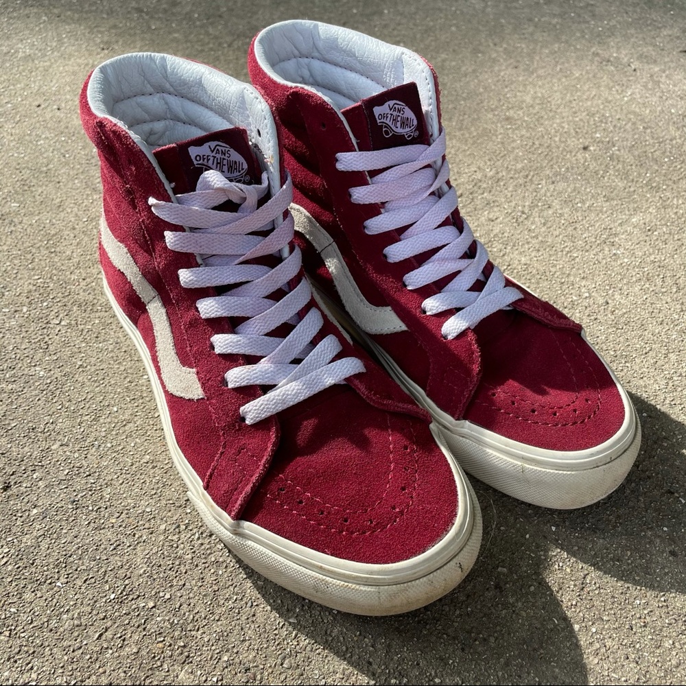 Vans Reissue Sk8-Hi Sneakers in Burgundy